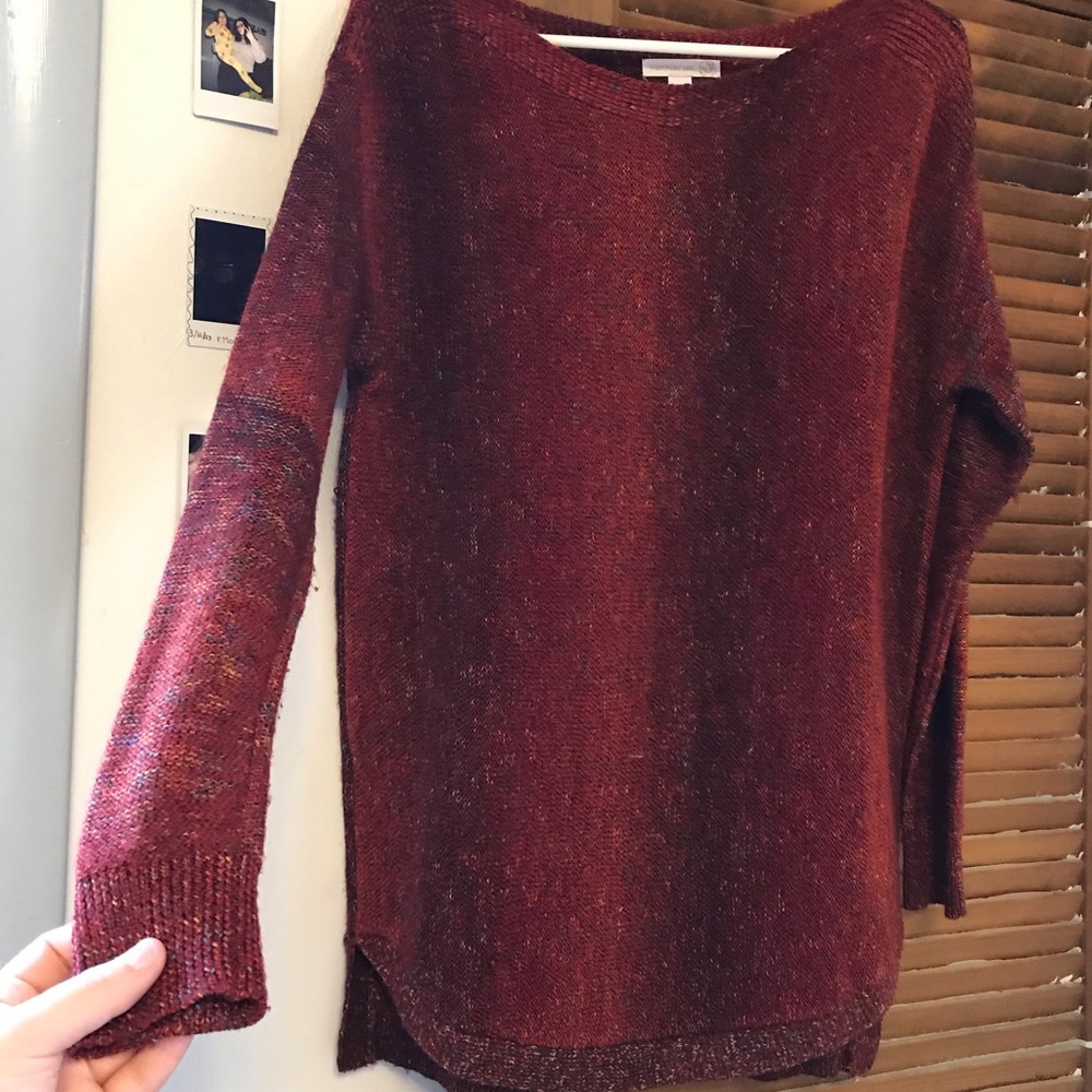 Red oversized sweater